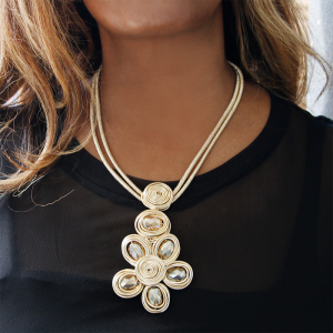 Golden spiral necklace