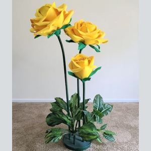 Giant Foam Handmaid Yellow Roses Bush